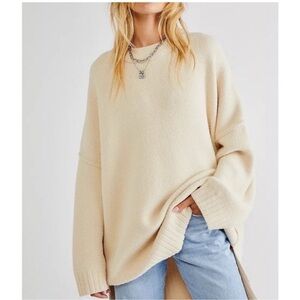 Free People Peaches High-Low Tunic in Ivory